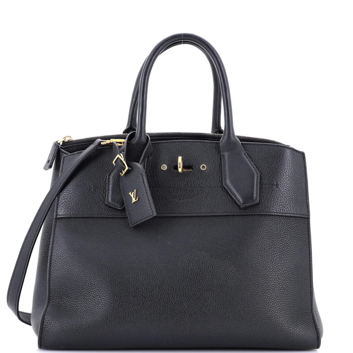 City Steamer Handbag Leather MM - Deep Luxury