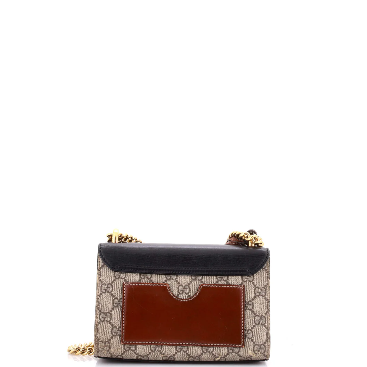 Padlock Shoulder Bag GG Coated Canvas and Leather Small - Deep Luxury