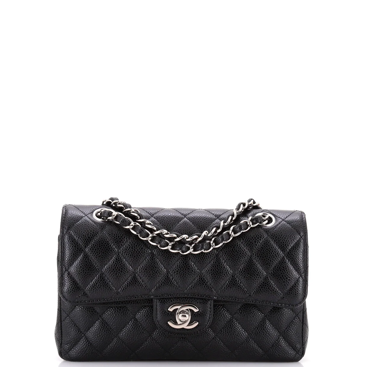 Classic Double Flap Bag Quilted Caviar Small - Deep Luxury