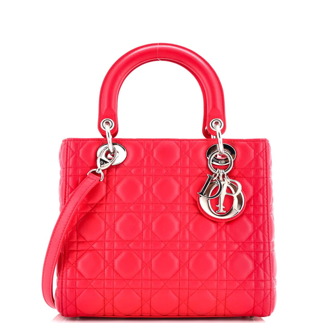 Lady Dior Bag Cannage Quilt Lambskin Medium - Deep Luxury