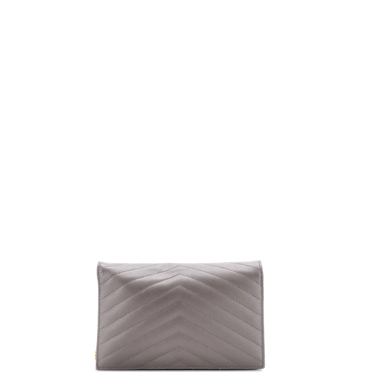 Classic Monogram Wallet on Chain Matelasse Chevron Leather Small - Deep Luxury