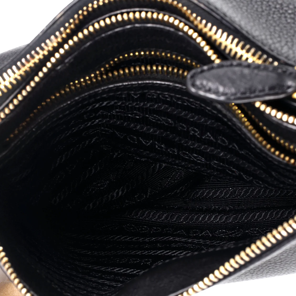 Double Zip Crossbody Bag Vitello Daino Small - Deep Luxury