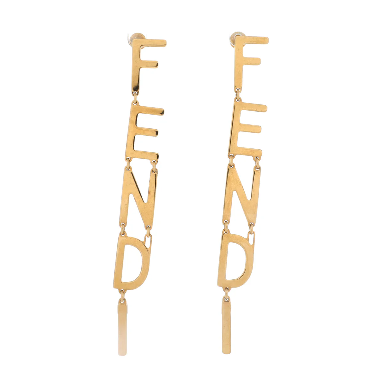 Logo Letters Drop Earrings Metal - Deep Luxury