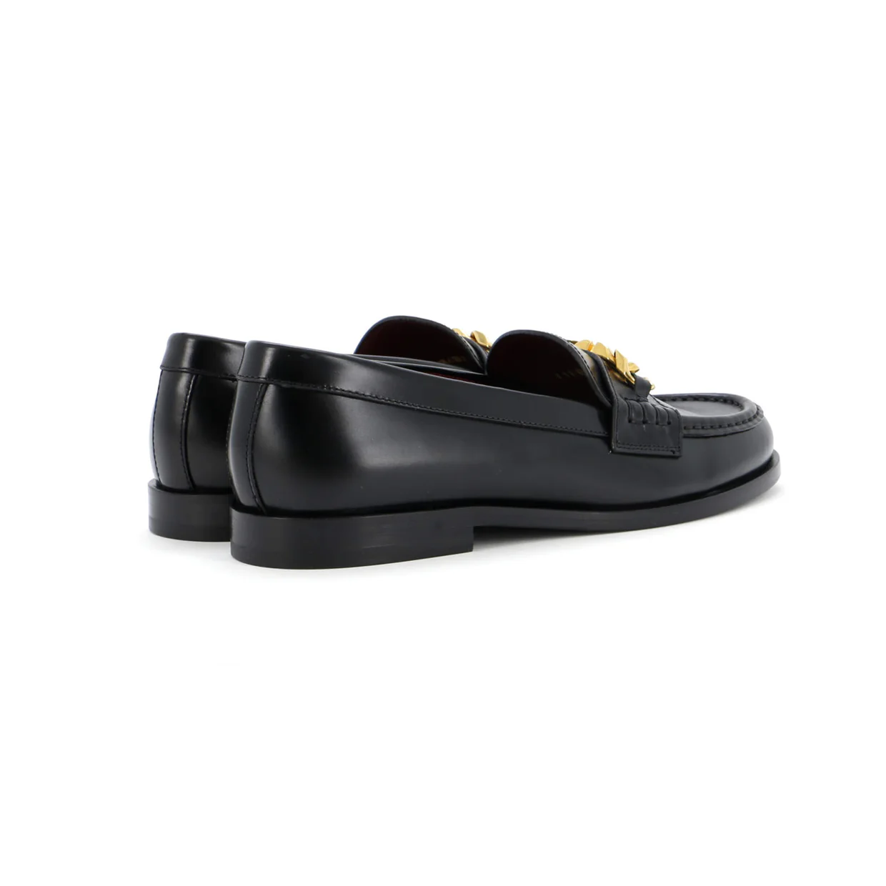 Women's VLogo Chain Loafers Leather - Deep Luxury