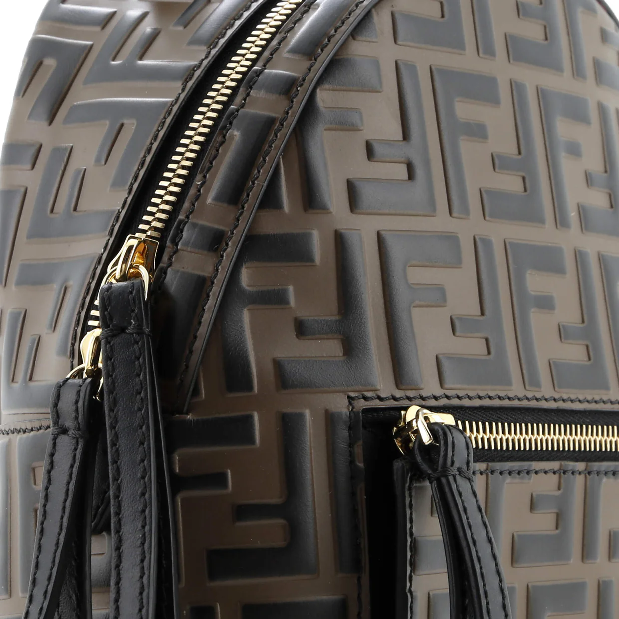 By The Way Backpack Zucca Embossed Leather Mini - Deep Luxury