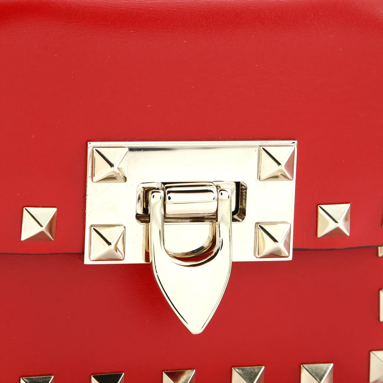 Rockstud Flip Lock Flap Bag Leather Super Mini - Deep Luxury