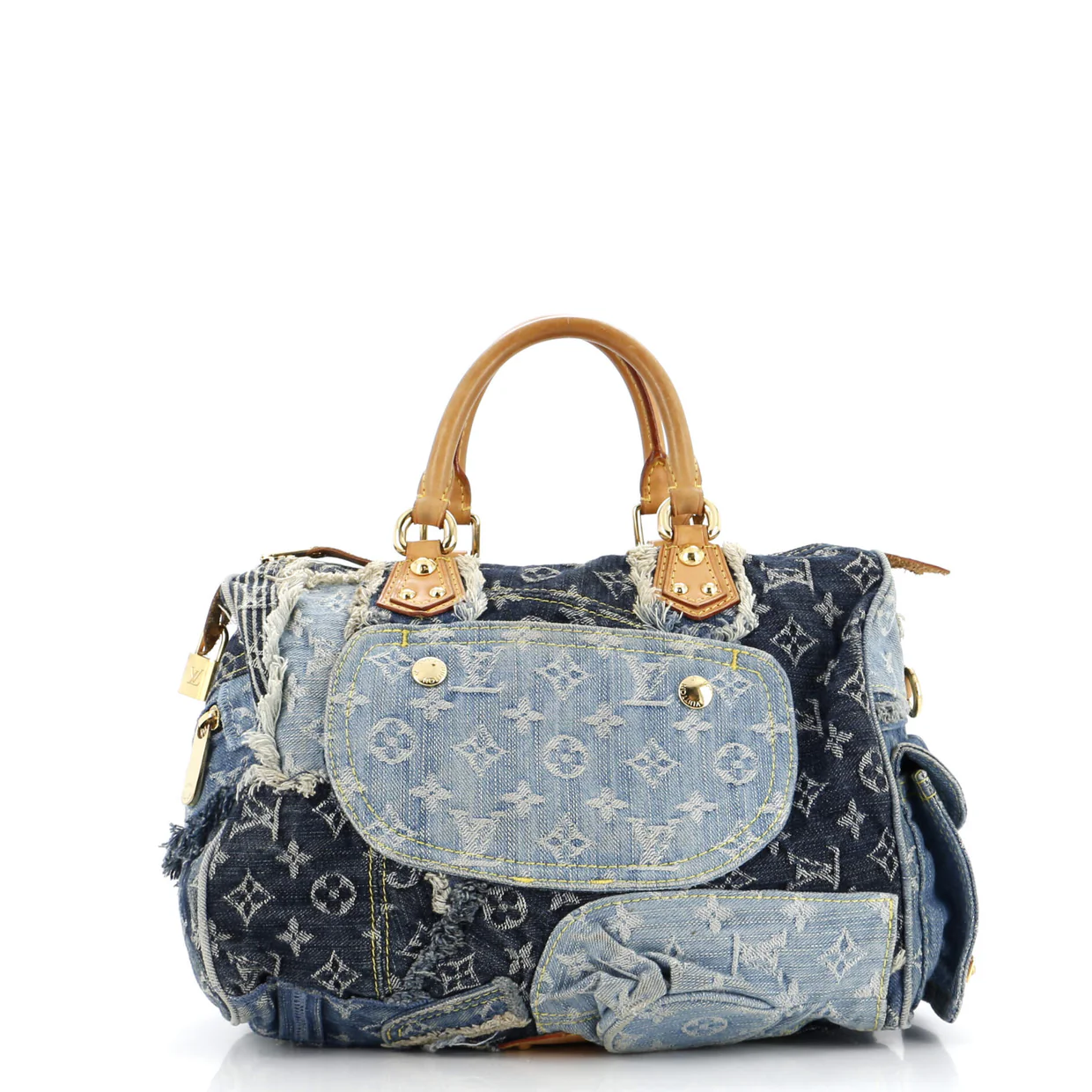 Patchwork Speedy Bag Denim 30 - Deep Luxury