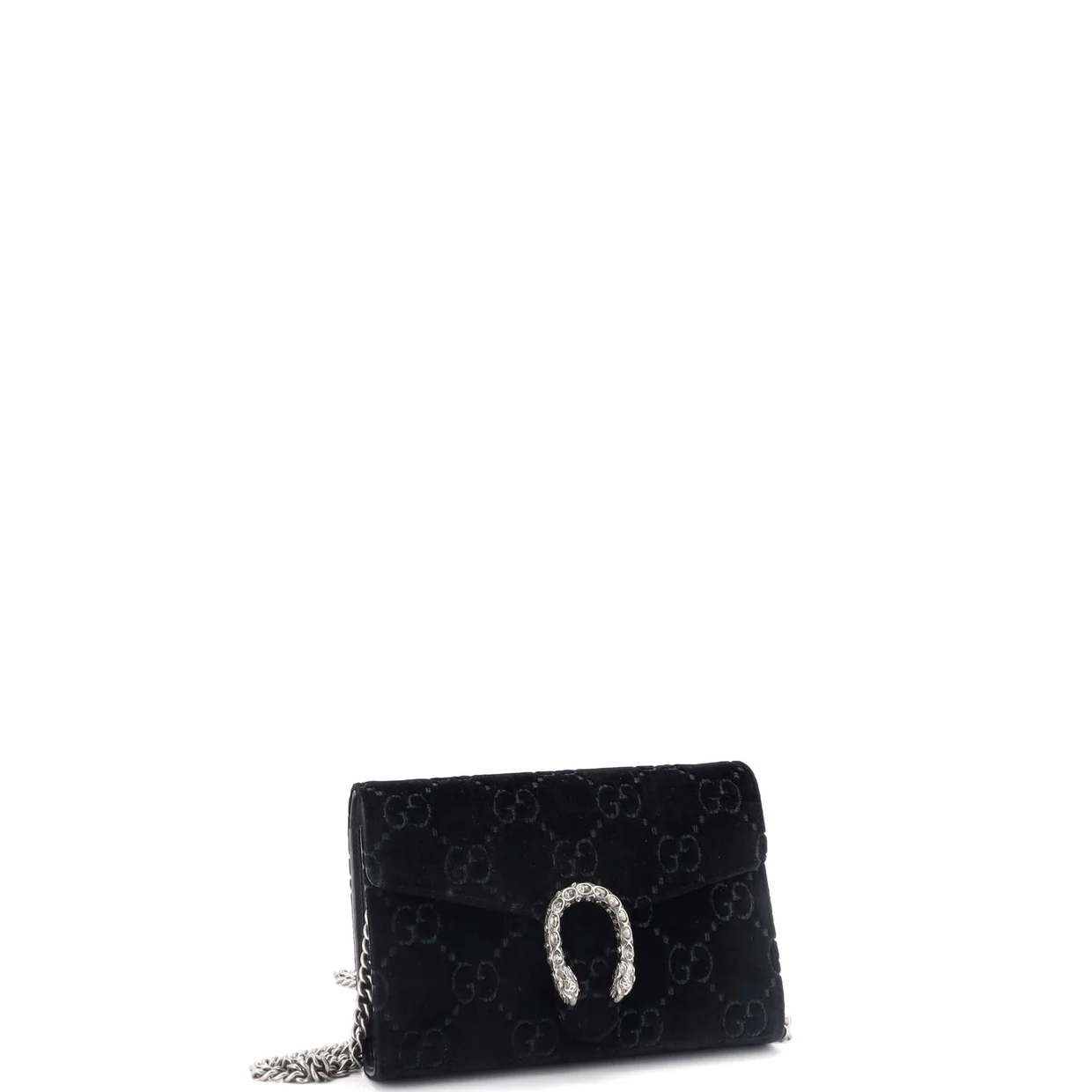 Dionysus Chain Wallet GG Velvet Small - Deep Luxury
