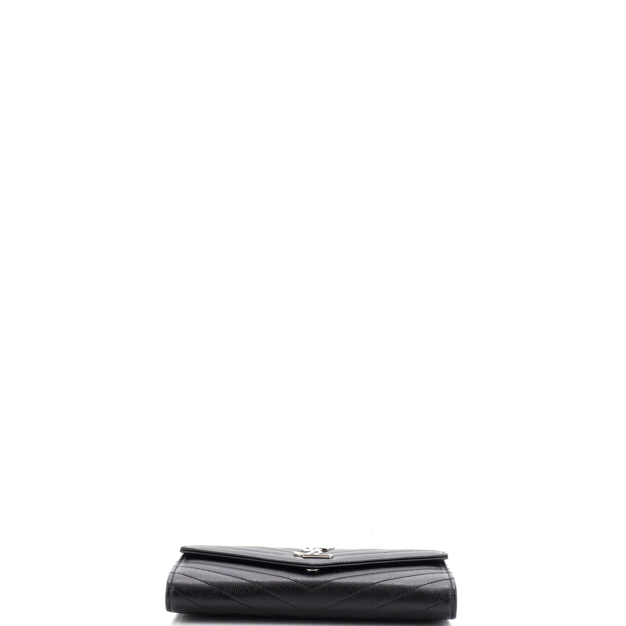 Classic Monogram Flap Wallet Matelasse Chevron Leather Large - Deep Luxury