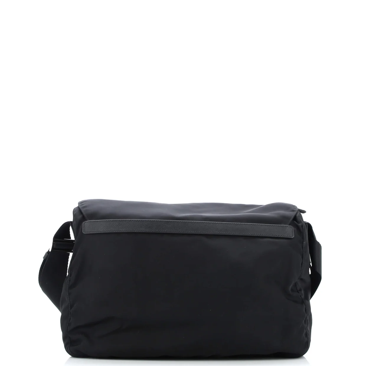Double Buckle Flap Messenger Bag Tessuto Large - Deep Luxury