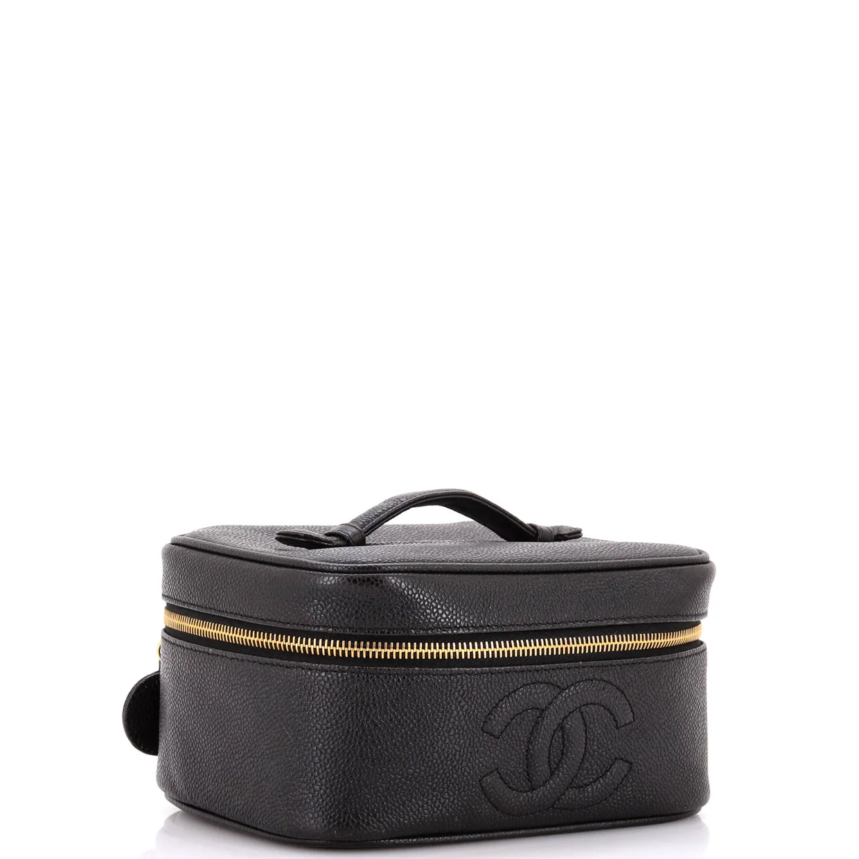 Vintage Timeless Cosmetic Case Caviar Medium - Deep Luxury