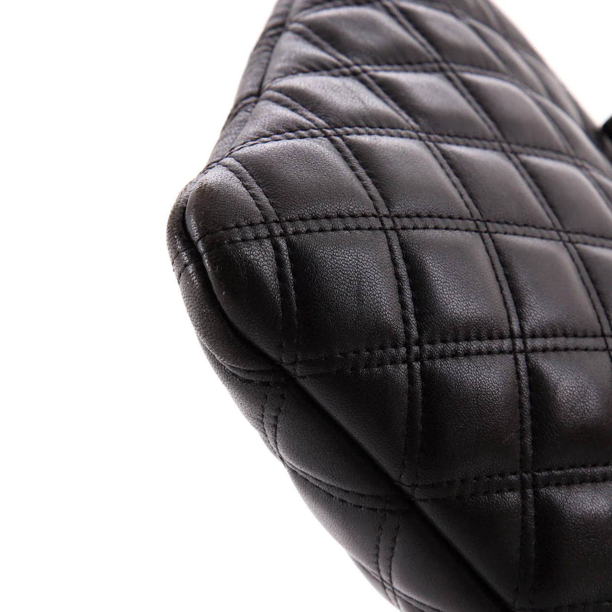 Double Stitch O Case Clutch Lambskin Medium - Deep Luxury