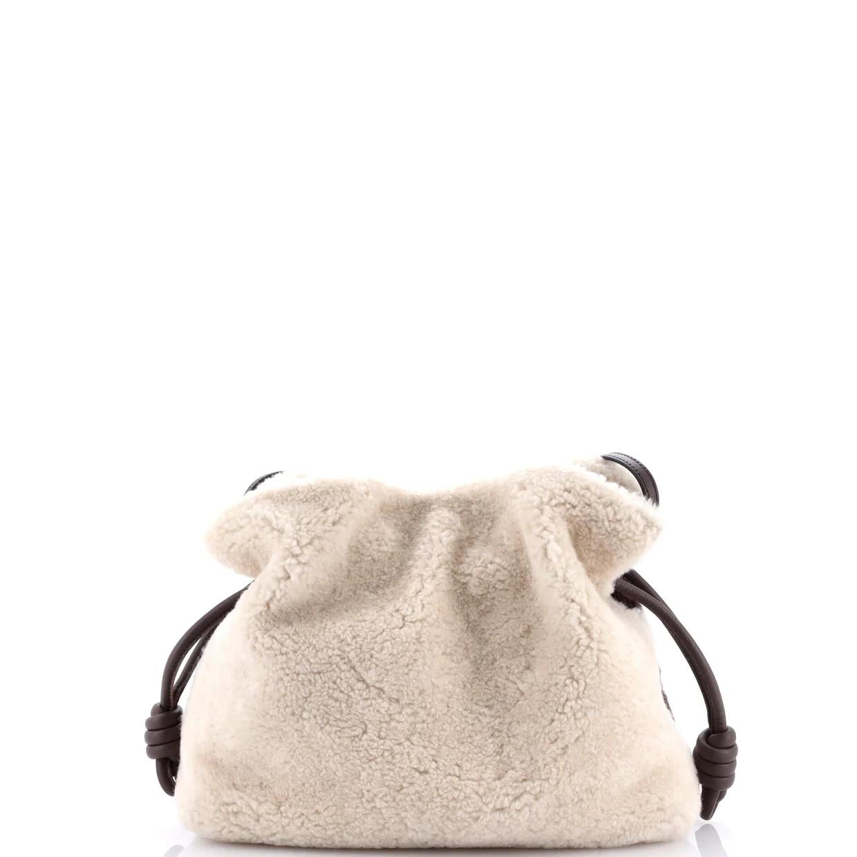 x Bernard Leach Flamenco Knot Clutch Printed Shearling Small - Deep Luxury