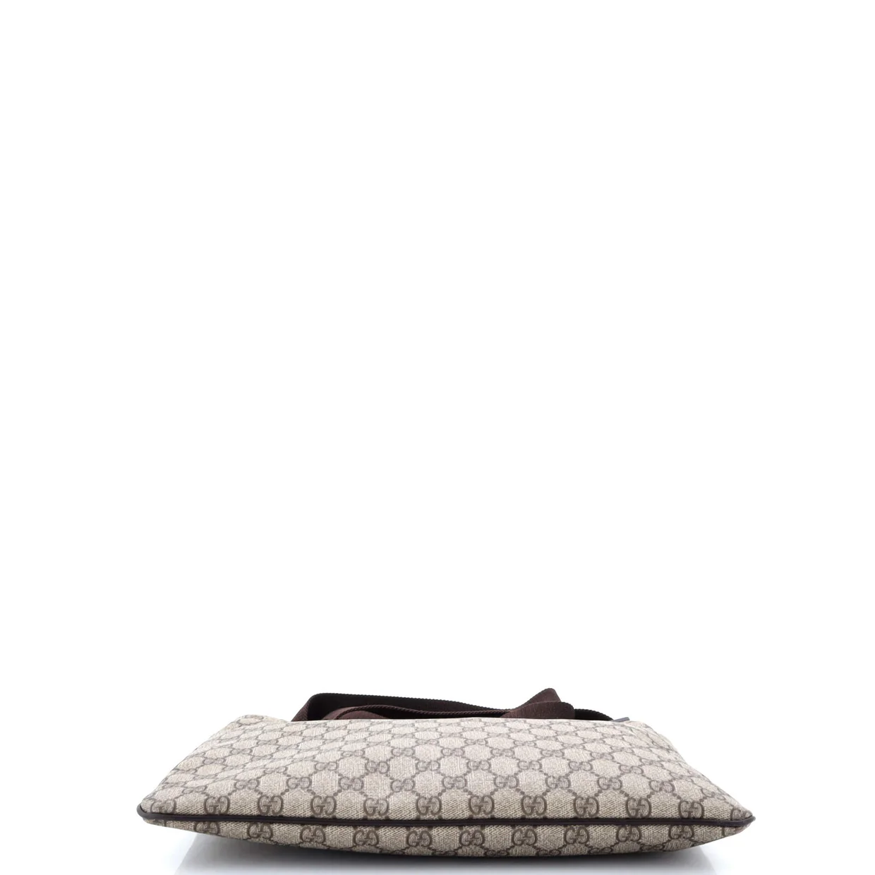 Zip Top Messenger Bag GG Coated Canvas Large - Deep Luxury