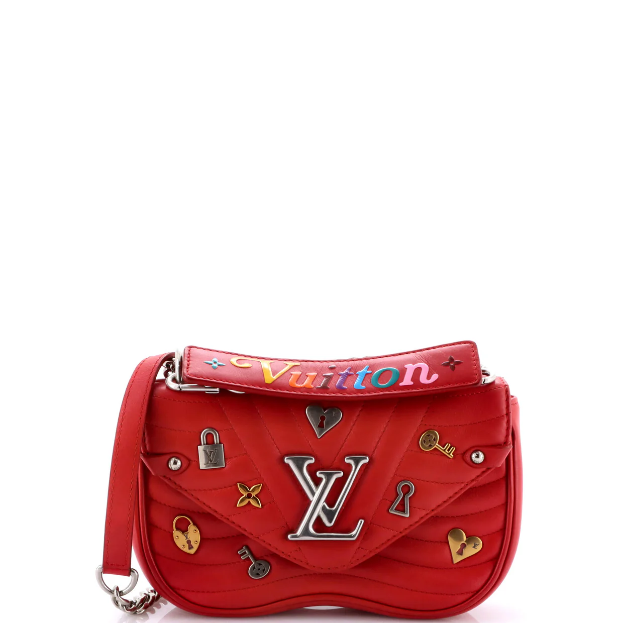 New Wave Chain Bag Limited Edition Love Lock Quilted Leather PM - Deep Luxury