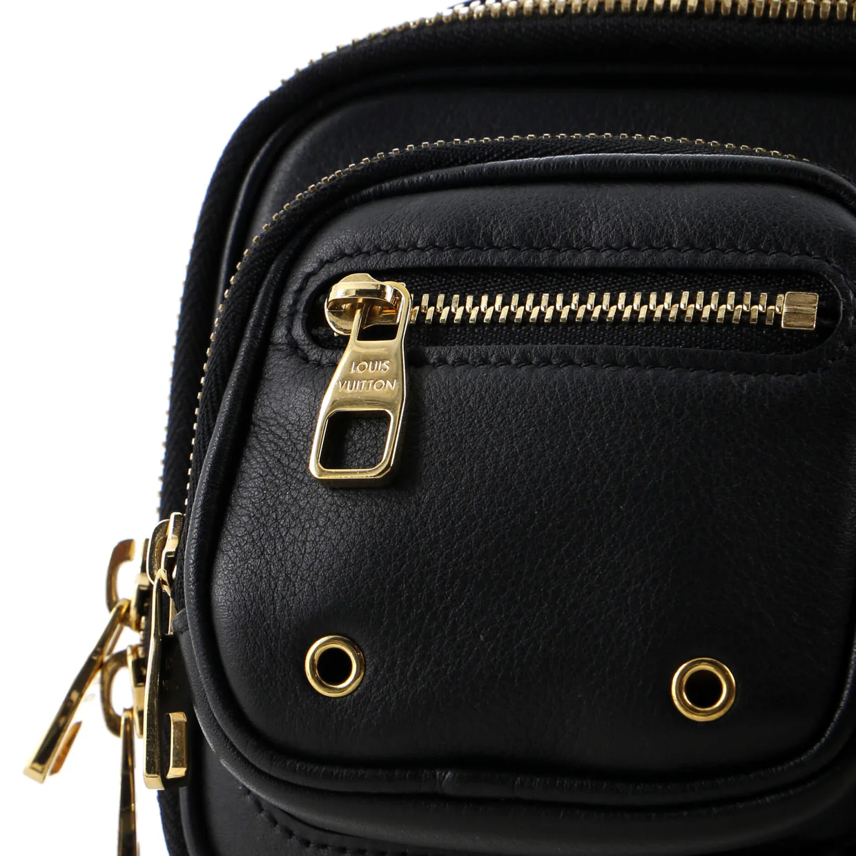 Utility Crossbody Bag Calfskin with Embossed Monogram Detail - Deep Luxury