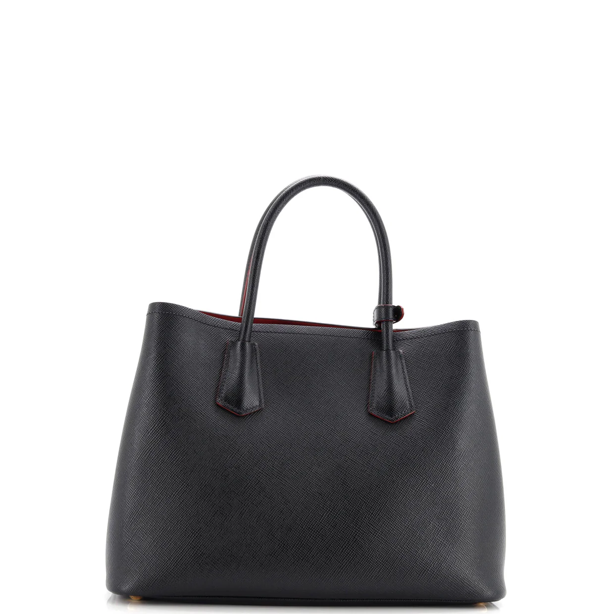 Cuir Double Tote Saffiano Leather Medium - Deep Luxury