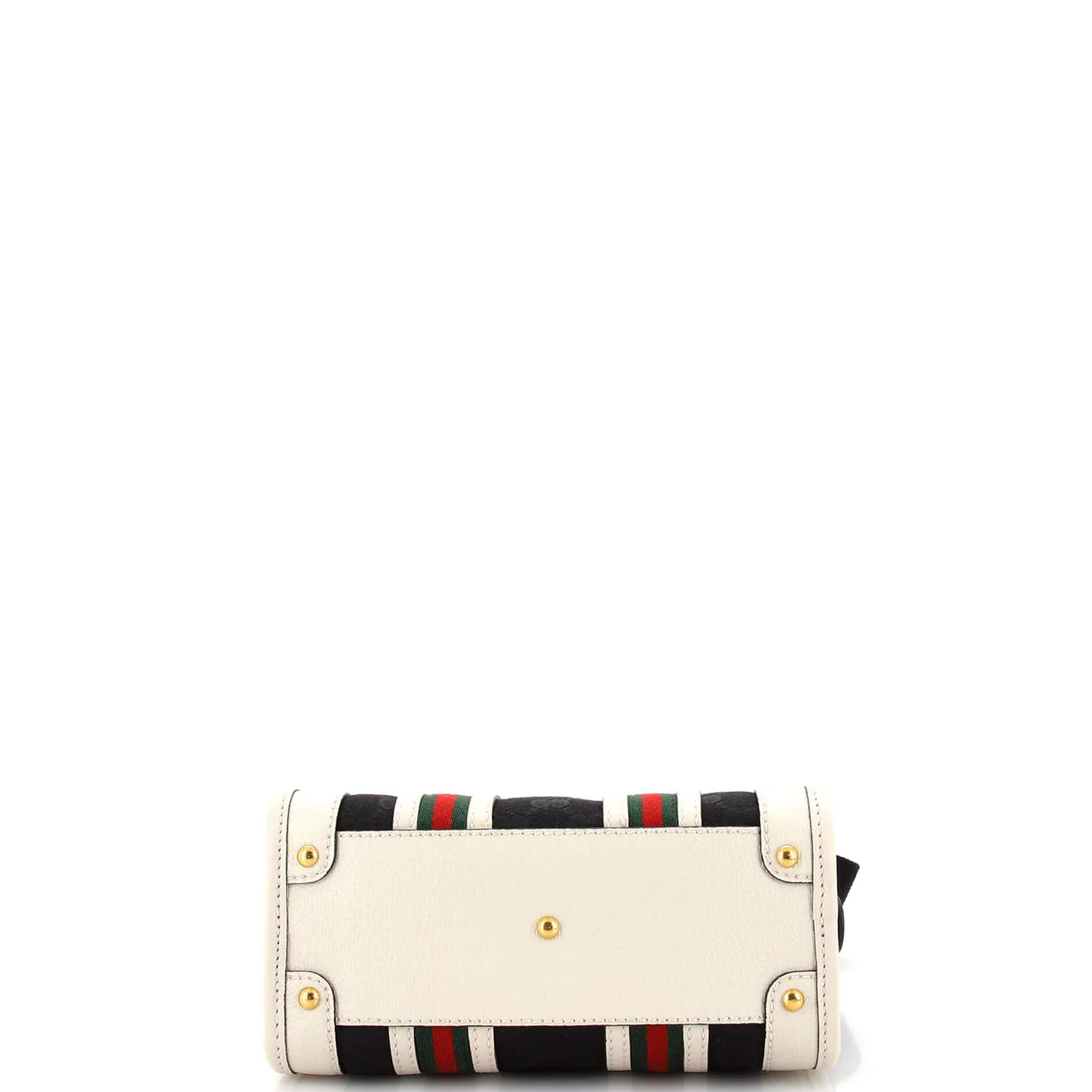 Bauletto Top Handle Bag GG Canvas and Leather Small - Deep Luxury