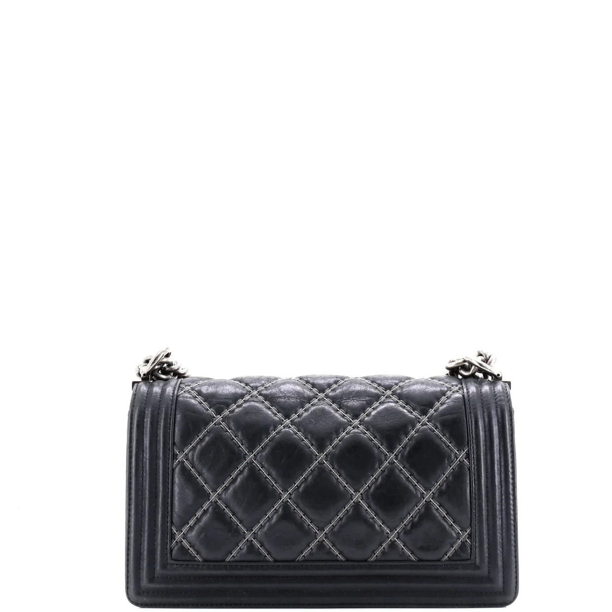 Boy Flap Bag Quilted Calfskin with Micro Chain Detail Old Medium - Deep Luxury