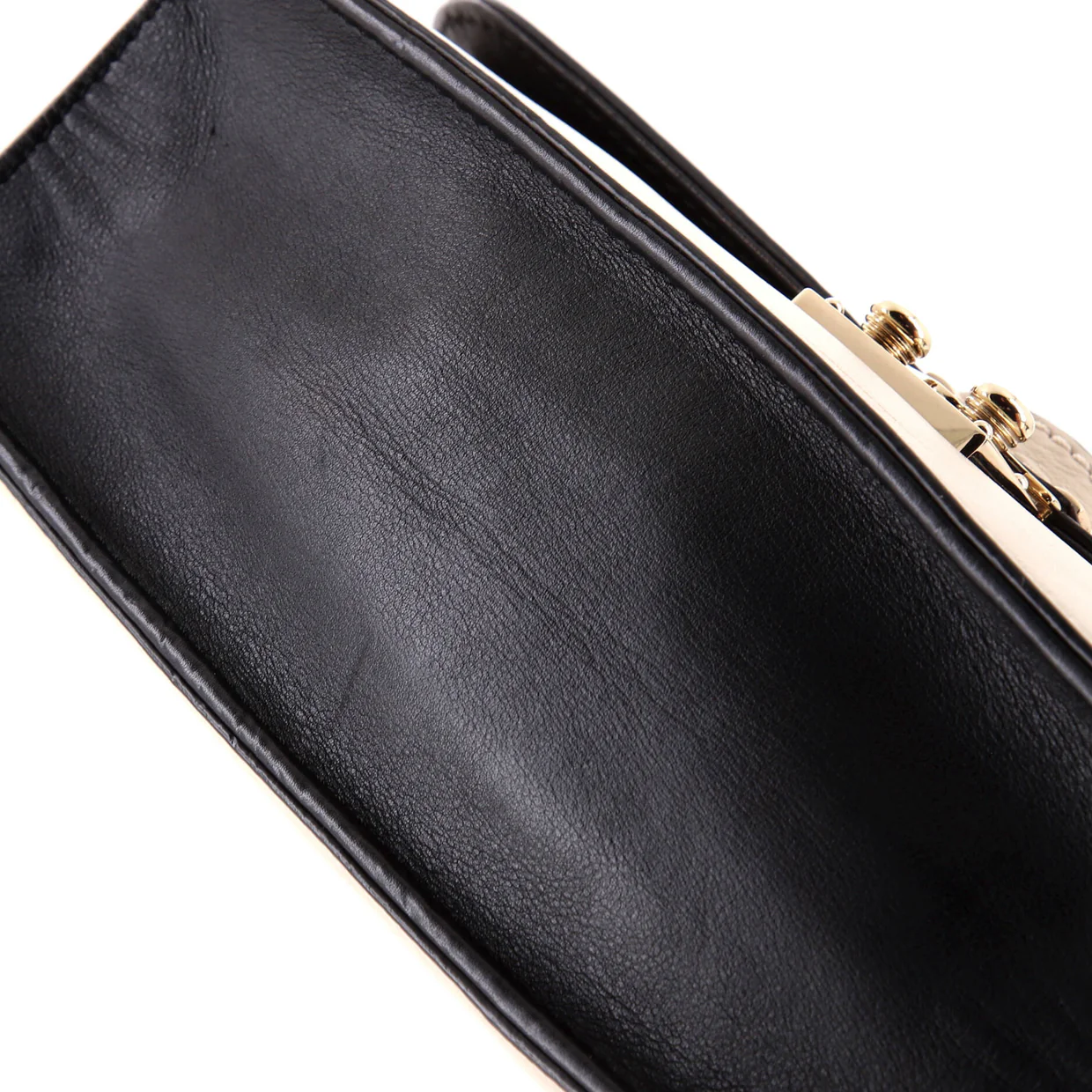 Glam Lock Shoulder Bag Leather Medium - Deep Luxury