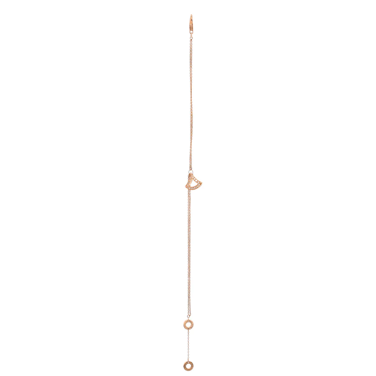 Divas' Dream Open Bracelet Necklace 18K Rose Gold and Diamonds - Deep Luxury