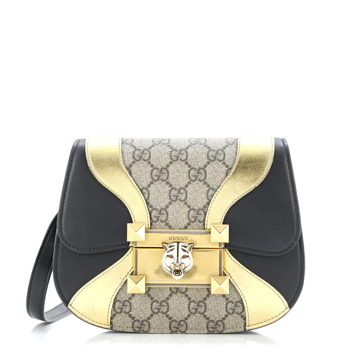 Osiride Shoulder Bag GG Coated Canvas and Leather Small - Deep Luxury