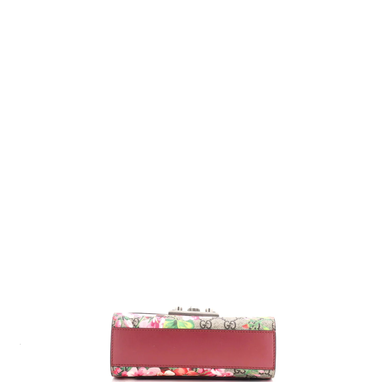 Padlock Shoulder Bag Blooms Print GG Coated Canvas Small - Deep Luxury