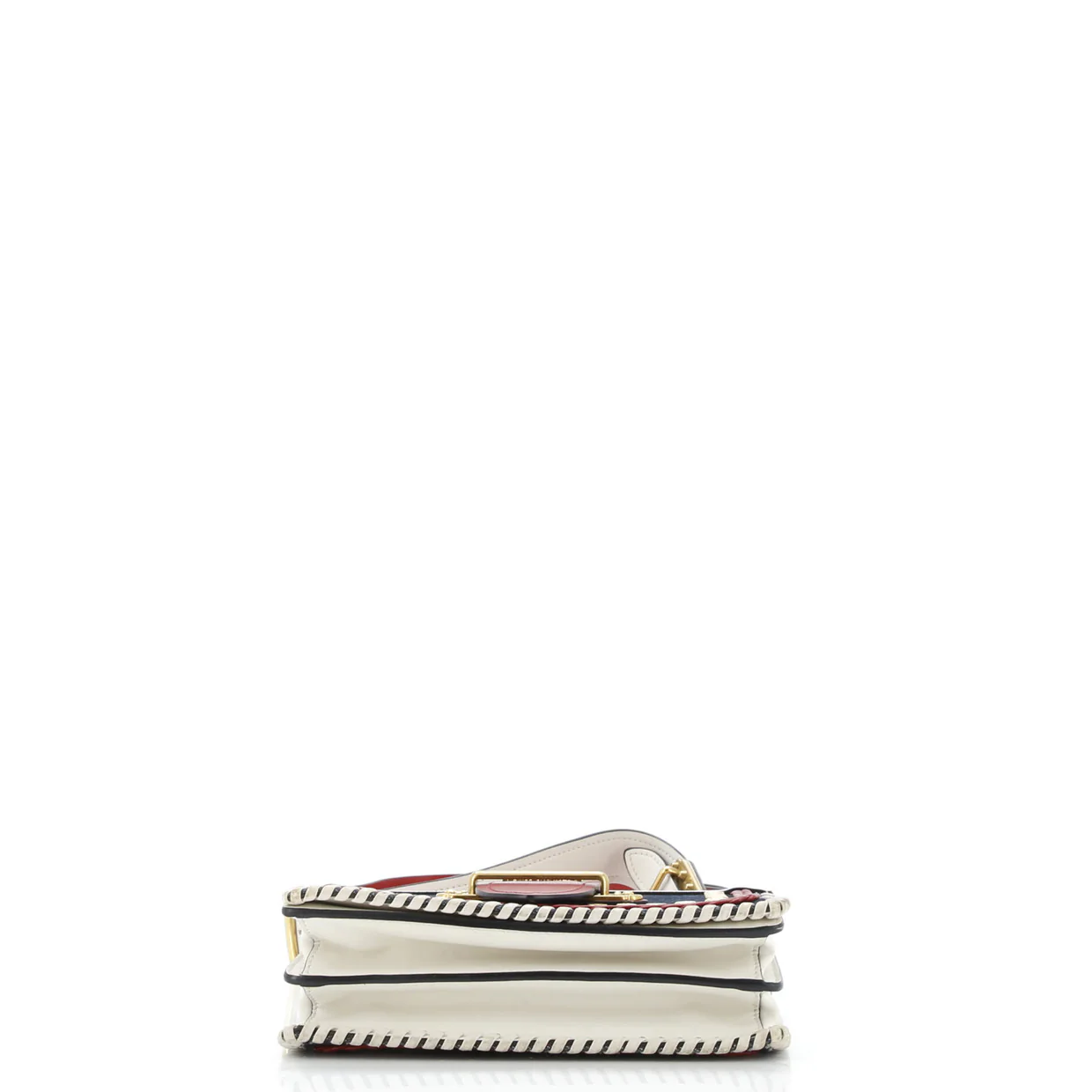Cahier Crossbody Bag Embellished Denim and Leather Small - Deep Luxury