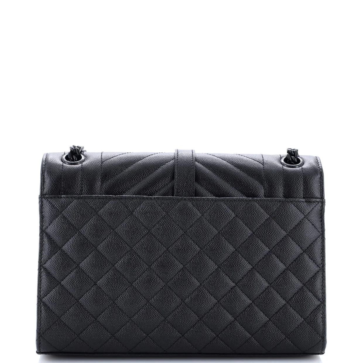 Classic Monogram Envelope Satchel Mixed Matelasse Leather Medium - Deep Luxury