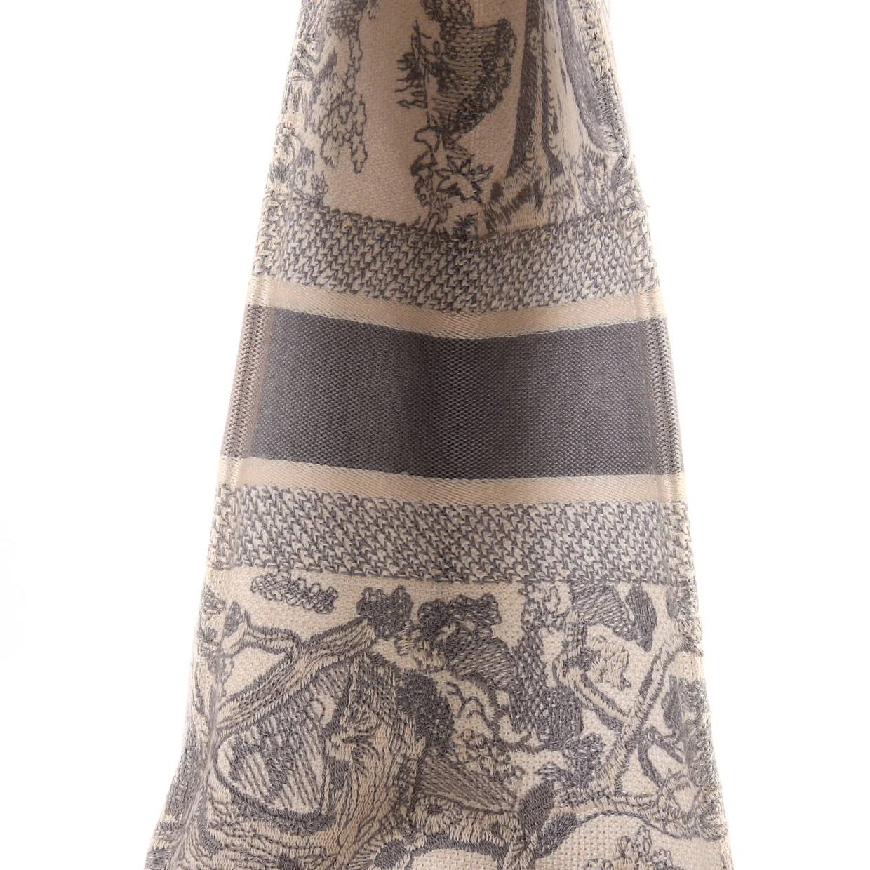 Book Tote Embroidered Canvas Large - Deep Luxury