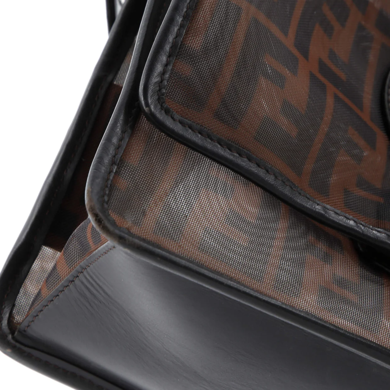 Kan I F Shoulder Bag Zucca Mesh Medium - Deep Luxury