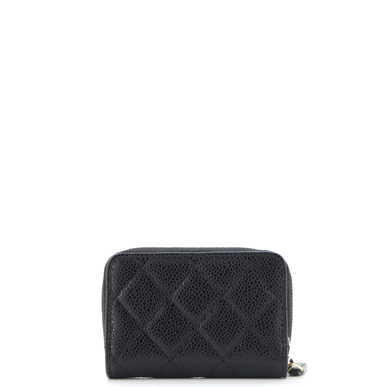 CC Zip Coin Purse Quilted Caviar Small - Deep Luxury