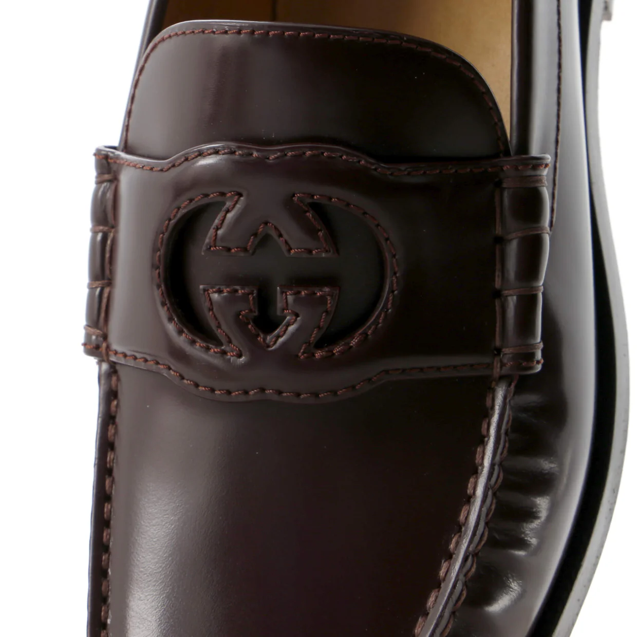 Men's Interlocking G Cutout Loafers Leather - Deep Luxury