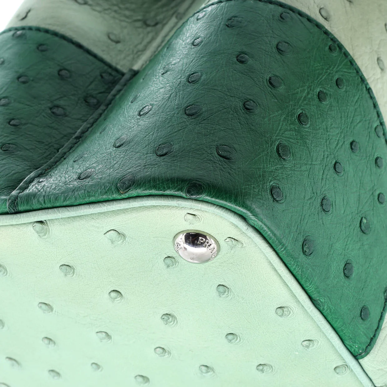 Cuir Double Tote Ostrich Medium - Deep Luxury