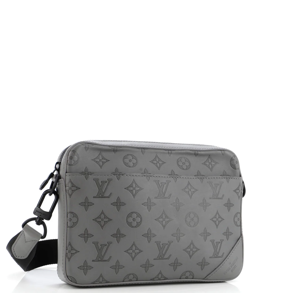 Duo Messenger Bag Monogram Shadow Leather - Deep Luxury