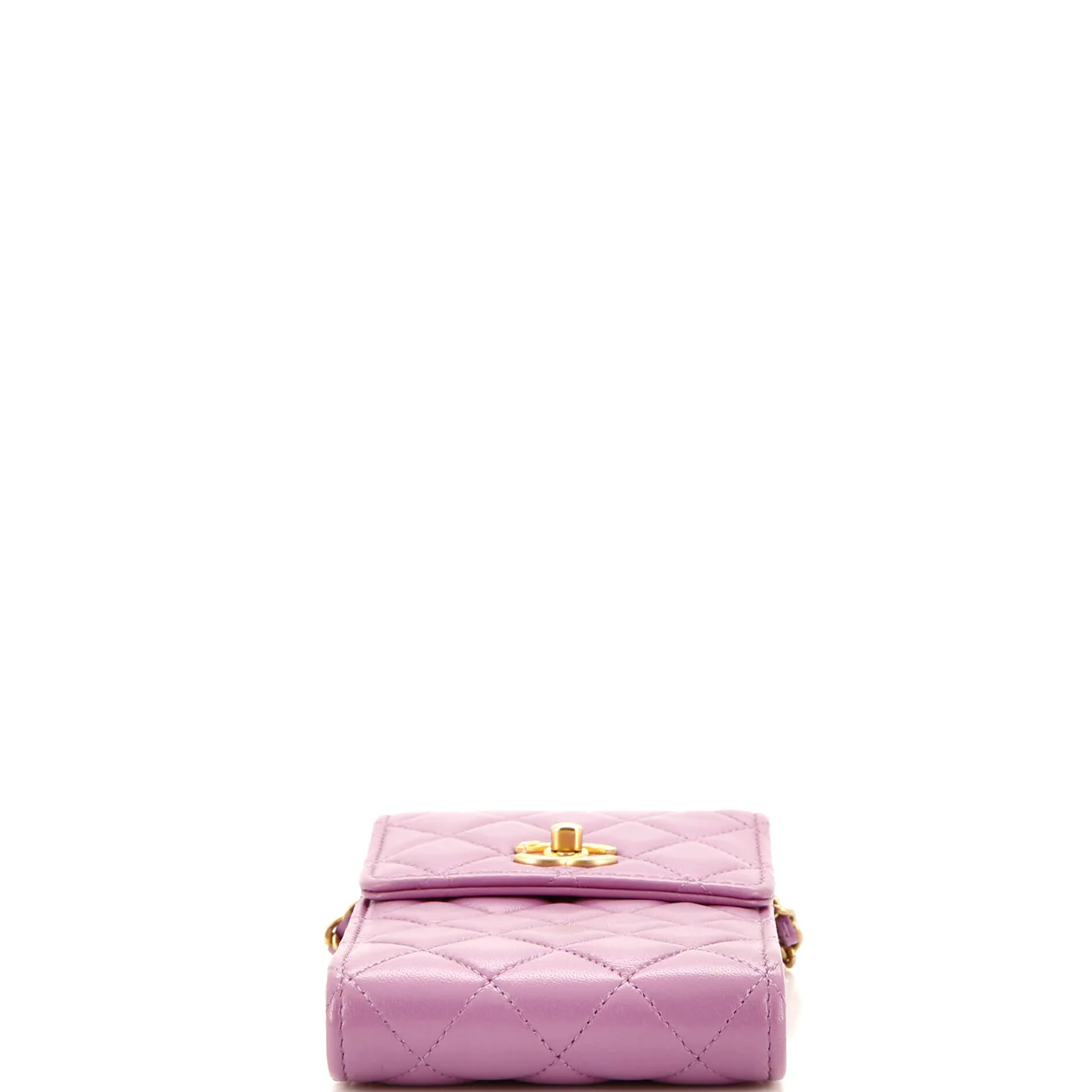 Pearl Crush Phone Holder Crossbody Bag Quilted Lambskin - Deep Luxury