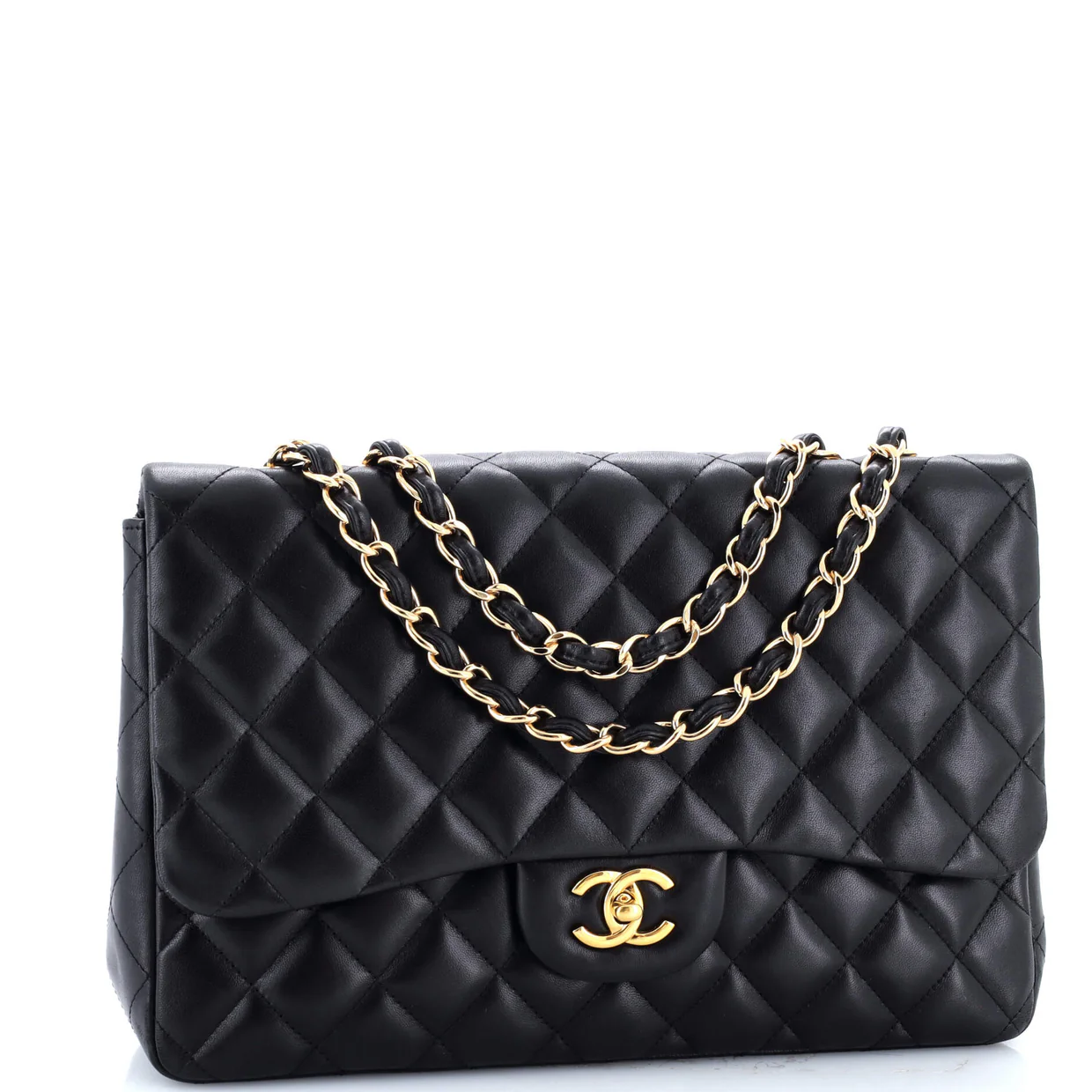 Classic Single Flap Bag Quilted Lambskin Jumbo - Deep Luxury