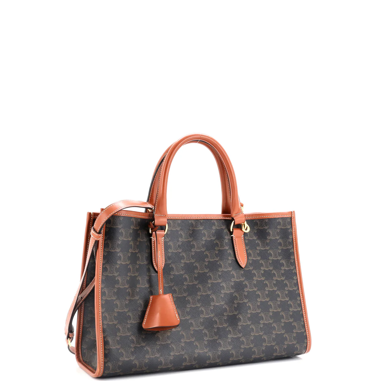 Horizontal Cabas Tote Triomphe Coated Canvas Mini - Deep Luxury