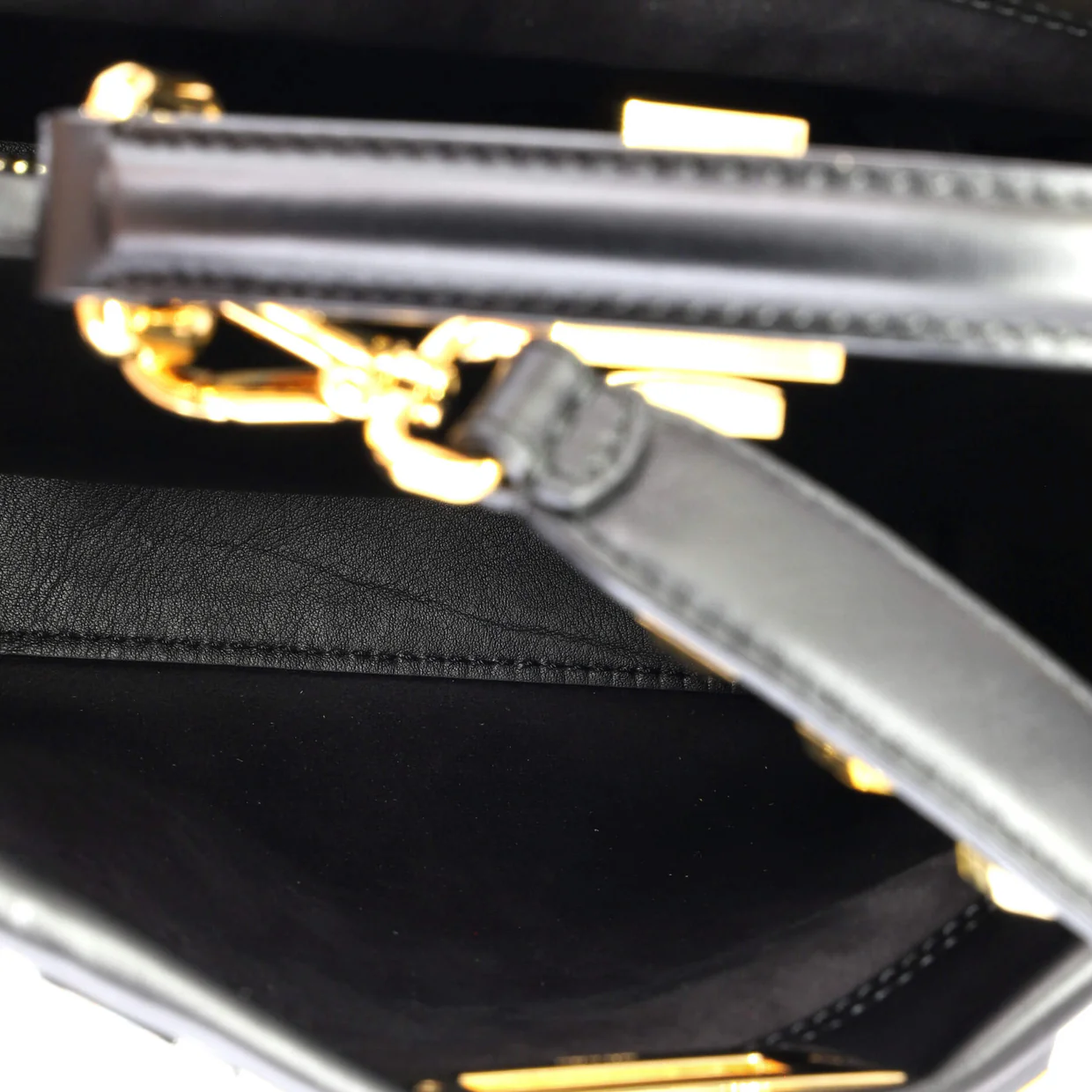 Peekaboo Bag Leather with Studded Detail Regular - Deep Luxury