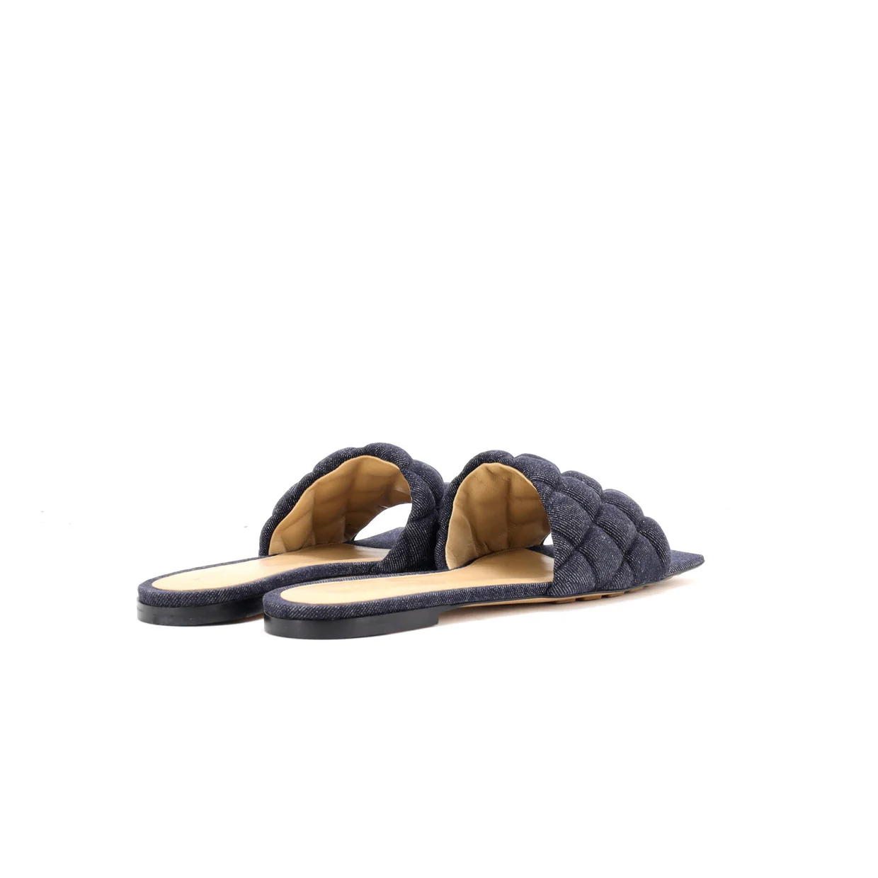 Women's The Padded Flat Sandals Quilted Denim - Deep Luxury