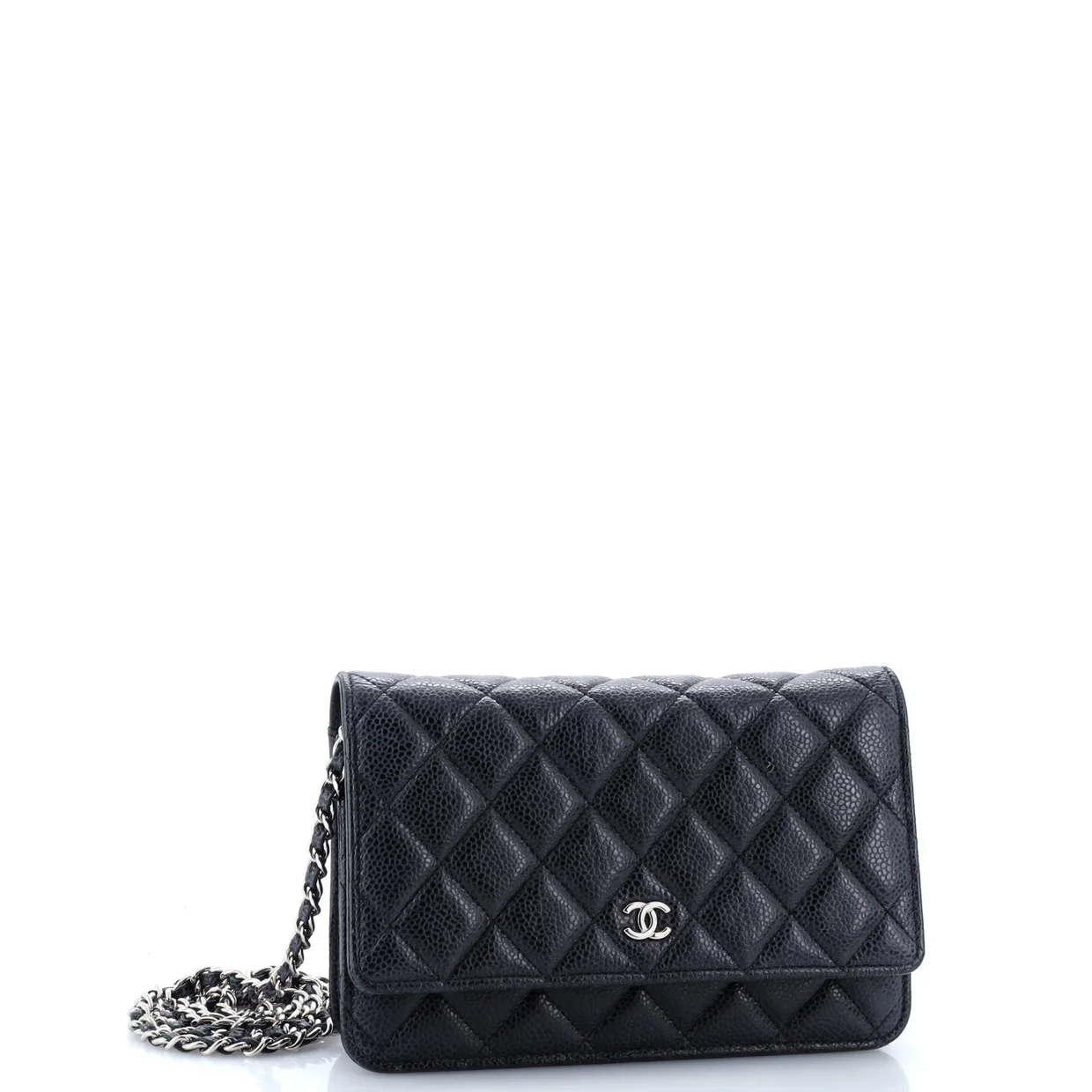 Wallet on Chain Quilted Caviar - Deep Luxury