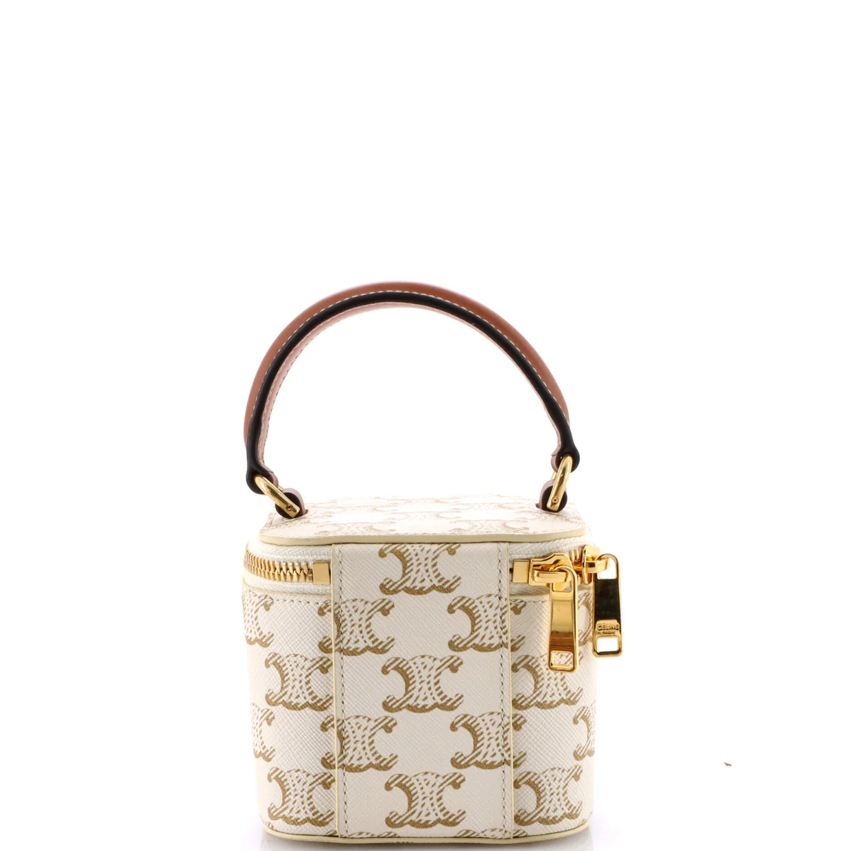 Top Handle Square Vanity Case Triomphe Coated Canvas Mini - Deep Luxury