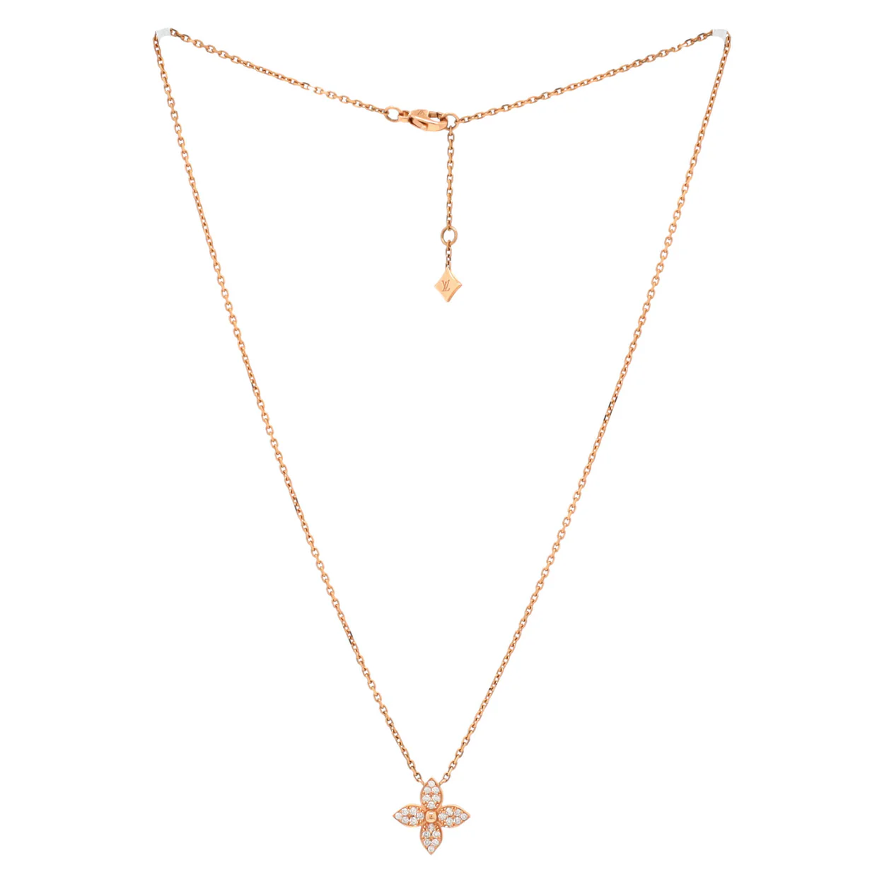 Star Blossom Pendant Necklace 18K Rose Gold and Diamonds - Deep Luxury
