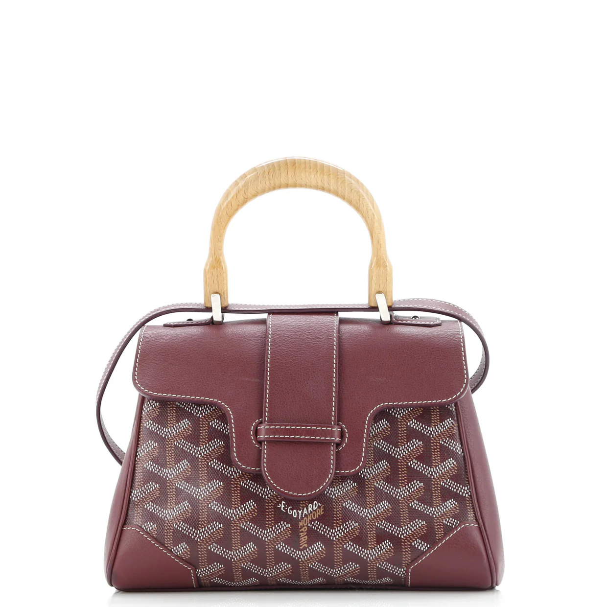 Saigon Top Handle Bag Coated Canvas with Leather Mini - Deep Luxury