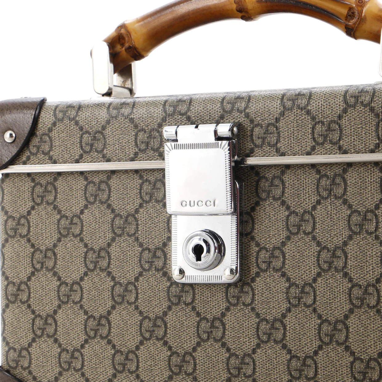 Bamboo Globe-Trotter Vanity Case GG Coated Canvas - Deep Luxury
