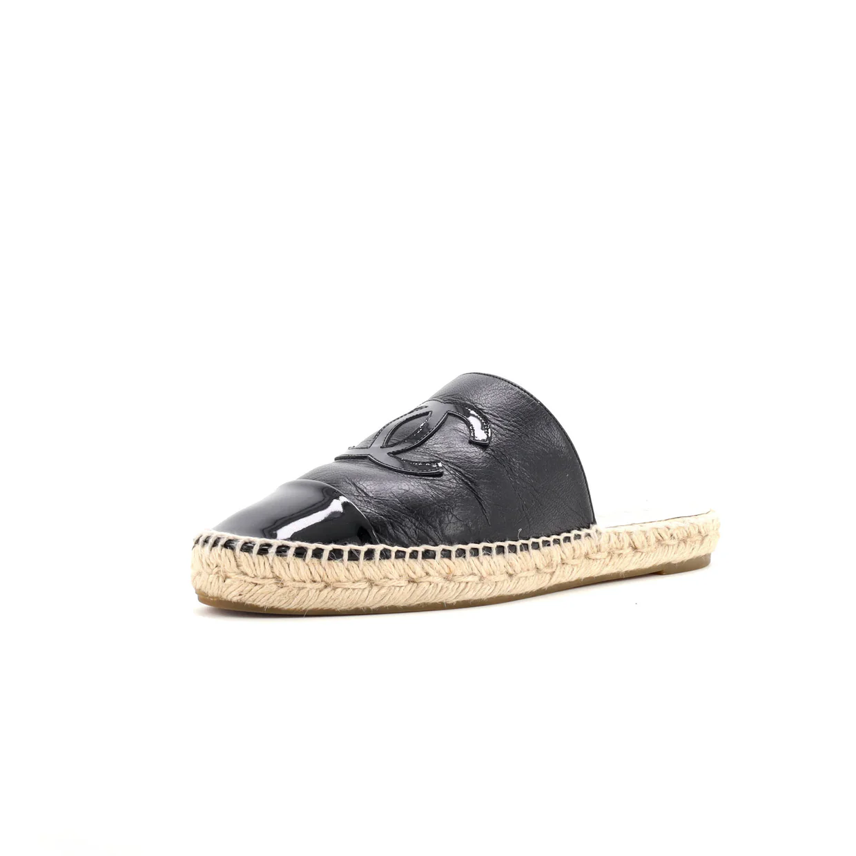 Women's CC Mule Espadrilles Leather - Deep Luxury