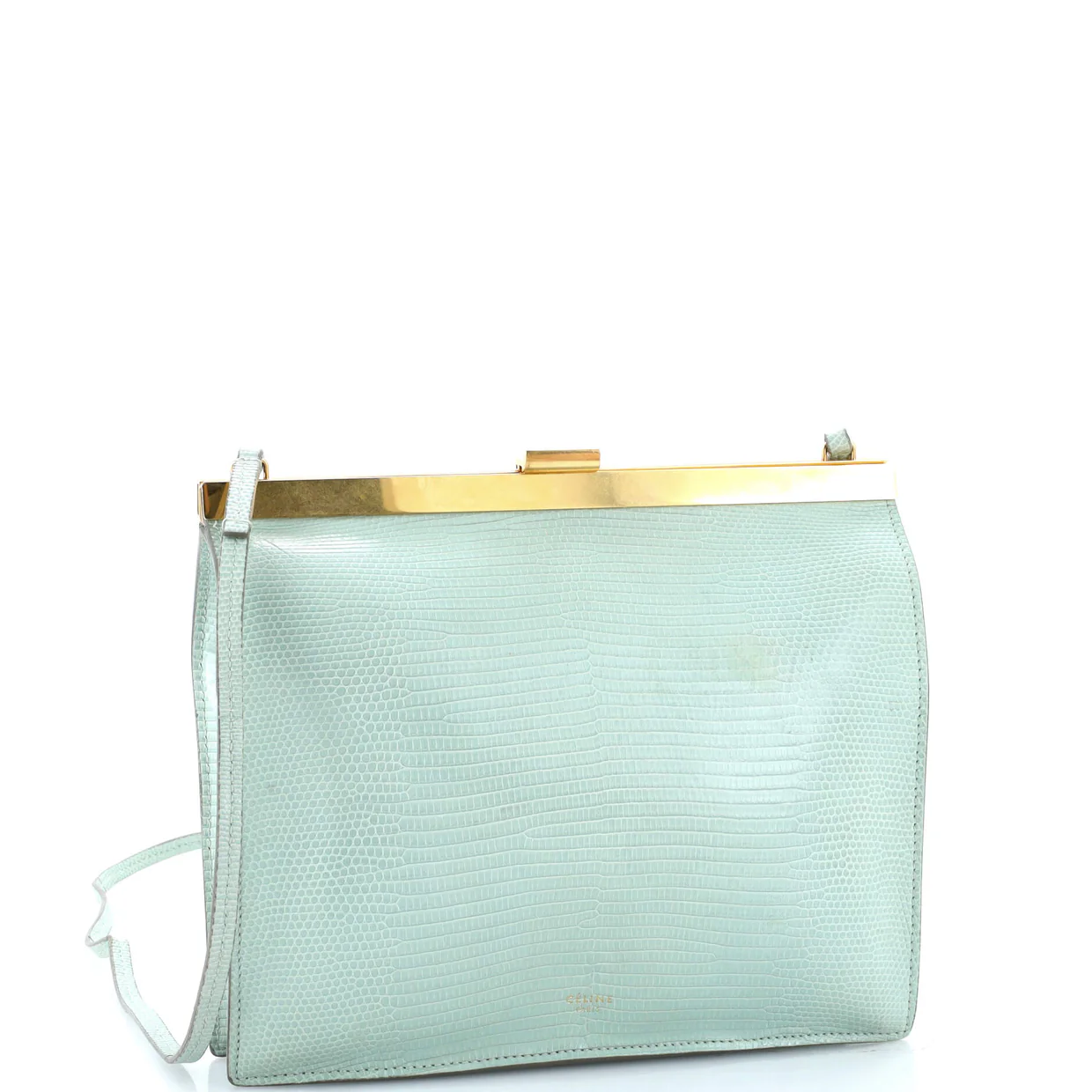 Clasp Crossbody Bag Lizard Mini - Deep Luxury