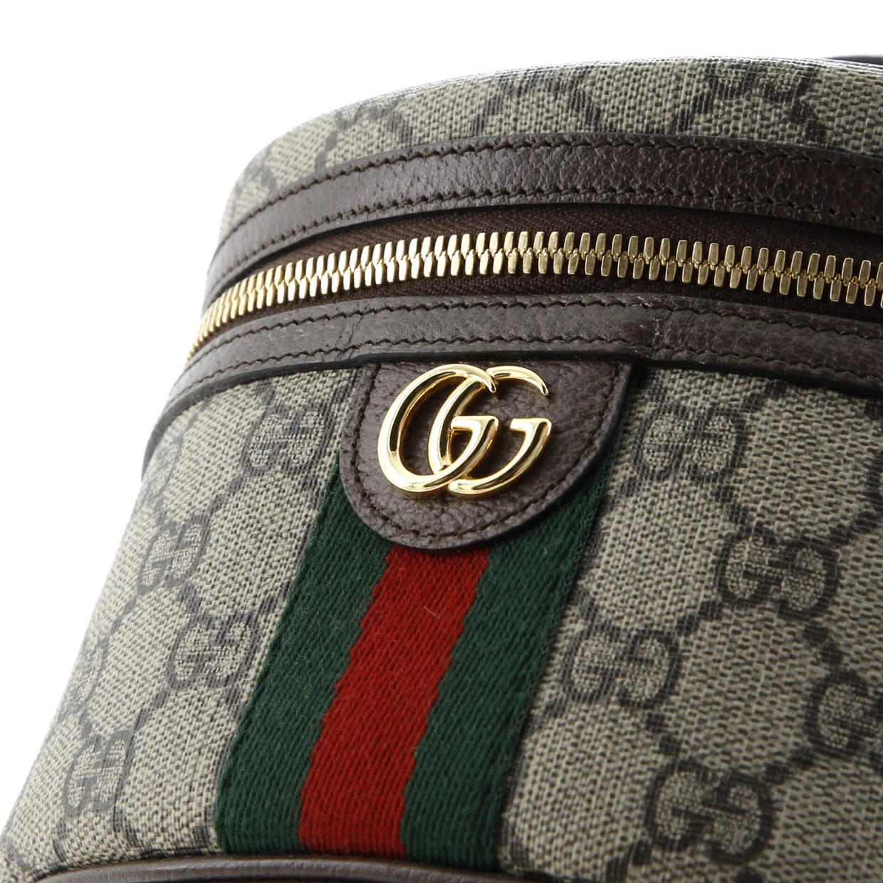 Ophidia Top Handle Cosmetic Case GG Coated Canvas Mini - Deep Luxury