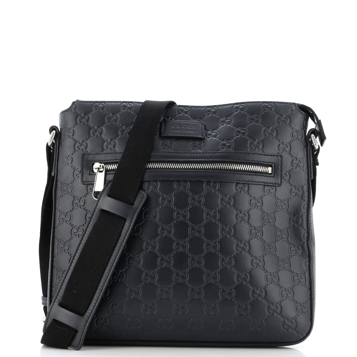 Signature Zip Messenger Bag Guccissima Leather Medium - Deep Luxury