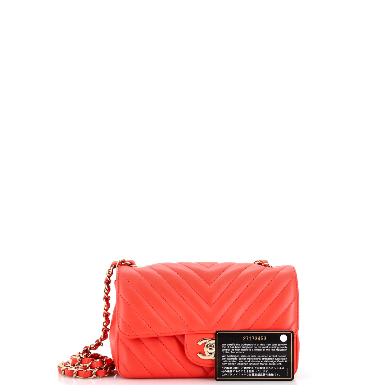 Classic Single Flap Bag Chevron Lambskin Mini - Deep Luxury